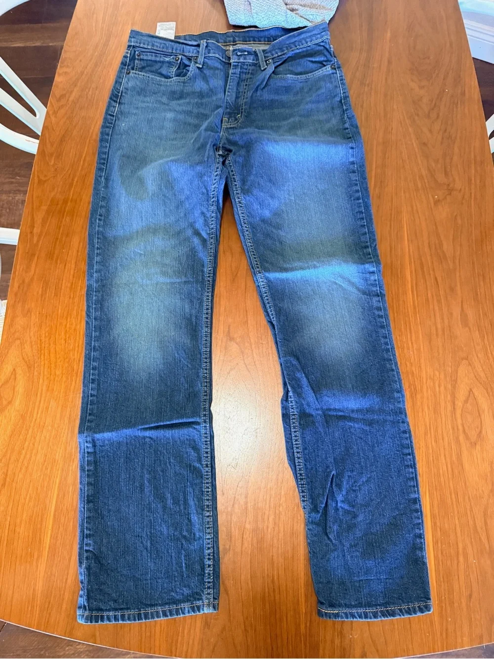 Levi's Straight Jeans in Dark Blue Denim